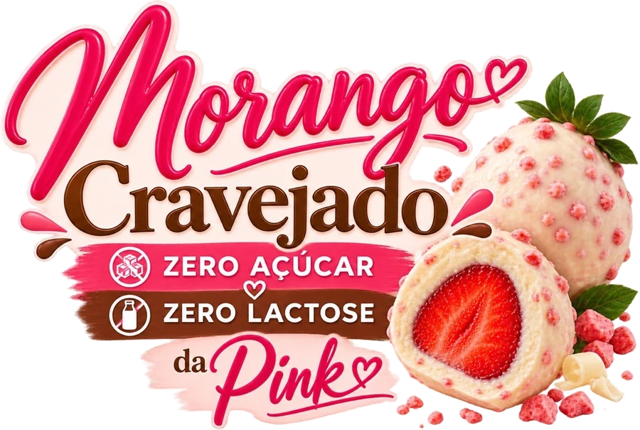 Morango Cravejado Zero da Pink
